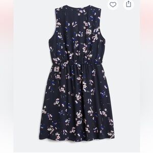 Mix by 41 Hawthorn Claira Tie Waist Dress – Navy Floral – Size 1X